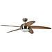 Ventilatore da soffitto Melton nichel, finitura a pale in acero miele con telecomando, 132 cm - Foto miniatura 1