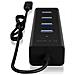 Hub Usb 3.0 3.1 Gen 1 Tipo C a 4 Porte in Alluminio Colore Nero - Foto miniatura 2