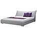 Letto Matrimoniale Moderno In Tessuto Grigio 160x200cm Nantes - Foto miniatura 17