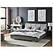 Letto Matrimoniale Moderno In Tessuto Grigio 160x200cm Nantes - Foto miniatura 25