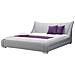 Letto Matrimoniale Moderno In Tessuto Grigio 160x200cm Nantes - Foto miniatura 9