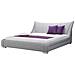 Letto Matrimoniale Moderno In Tessuto Grigio 160x200cm Nantes - Foto miniatura 15