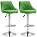 2X Sgabelli Design Lazio in Similpelle - Sedie Cucina Girevoli e Regolabili (83-104 cm) con Poggiapiedi I Sgabelli Bar Imbottiti (2 Pezzi) Verde - Foto miniatura 1