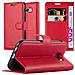 Custodia Compatibile Con Samsung Galaxy A3 2017 In Rosso Carminio - Coperchio Protettiva Con Chiusura Magnetica, Funzione Stand E Tasca Per Le Carte - Foto miniatura 1