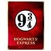 Harry Potter - Insegna Binario 9 3/4 Hogwarts 28 X 38 Cm Metallo Rosso - Foto miniatura 2