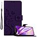 Custodia Compatibile Con Apple Iphone 11 Pro Max (xi Pro Max) In Lilla Scuro Fiore - Coperchio Protettivo In Design Floreale Con Chiusura Magnetica, Funzione Stand E Slot Per Carte - Foto miniatura 1