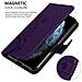 Custodia Compatibile Con Apple Iphone 11 Pro Max (xi Pro Max) In Lilla Scuro Fiore - Coperchio Protettivo In Design Floreale Con Chiusura Magnetica, Funzione Stand E Slot Per Carte - Foto miniatura 5