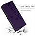 Custodia Compatibile Con Apple Iphone 11 Pro Max (xi Pro Max) In Lilla Scuro Fiore - Coperchio Protettivo In Design Floreale Con Chiusura Magnetica, Funzione Stand E Slot Per Carte - Foto miniatura 7