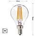 Lampadina led 4 w luce calda a filamento in vetro trasparente E14 4 w G45A-TC - Foto miniatura 1