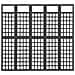 Divisorio a 5 Pannelli Legno Massello di Abete Nero 161x180 cm - Foto miniatura 3