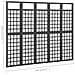 Divisorio a 5 Pannelli Legno Massello di Abete Nero 161x180 cm - Foto miniatura 6