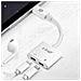 Adattatore Audio E Carica Doppio Lightning Compatto Linq Bianco - Foto miniatura 4