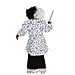 Costume Di Carnevale Crudelia Lusso Halloween Di Bambina Taglia L 8/9 Anni - Foto miniatura 2