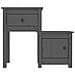 Comodini 2 Pz Grigi 79,5x38x65,5 Cm In Legno Massello Di Pino - Foto miniatura 4