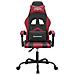 Sedia Da Gaming Girevole Nero E Rosso Vino In Similpelle - Foto miniatura 3
