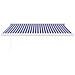 Tenda Sole Retrattile Blu E Bianca 3,5x2,5m Tessuto E Alluminio - Foto miniatura 9
