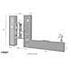 Parete Attrezzata Eros, Set Salotto Porta Tv A 3 Ante, Mobile Soggiorno Multiuso Con Vetrina E Luce Led, 100% Made In Italy, Cm 320x30h180, Antracite - Foto miniatura 3