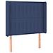 Testiera A Led Blu 93x16x118/128 Cm In Tessuto - Foto miniatura 3