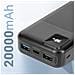 Powerbank 20000mah 2x Usb E 1x Usb-c Indicatore A Led, Nero - Foto miniatura 3