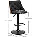 Set 2 Sgabelli Da Bar Girevoli Ad Altezza Regolabile Per Cucina E Soggiorno, 47.5x50x93.5-116 Cm, Nero E Noce - Foto miniatura 2
