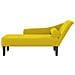Chaise Longue con Cuscini Giallo in Velluto - Foto miniatura 3