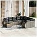 Set Divano Da Giardino 10 Pz Con Cuscini Grigio In Polyrattan - Foto miniatura 1