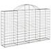 Cesti Gabbioni ad Arco 40 pz 200x30x120/140 cm Ferro Zincato - Foto miniatura 4