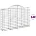 Cesti Gabbioni ad Arco 40 pz 200x30x120/140 cm Ferro Zincato - Foto miniatura 1