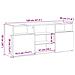 Mobile Porta TV con LED Artigianale 120x30x50 cm Multistrato - Foto miniatura 5