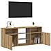 Mobile Porta TV con LED Artigianale 120x30x50 cm Multistrato - Foto miniatura 9