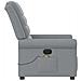 Poltrona Reclinabile Massaggio Elettrica Grigio Chiaro Tessuto - Foto miniatura 6