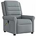 Poltrona Reclinabile Massaggio Elettrica Grigio Chiaro Tessuto - Foto miniatura 4