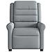 Poltrona Reclinabile Massaggio Elettrica Grigio Chiaro Tessuto - Foto miniatura 5