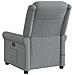 Poltrona Reclinabile Massaggio Elettrica Grigio Chiaro Tessuto - Foto miniatura 7
