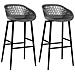 Sedie Da Bar 2 Pz Grigie - Foto miniatura 2