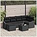 Set da pranzo da giardino 7 pezzi con cuscini beige in polyrattan - Foto miniatura 2