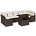 Set divano da giardino  8 pezzi con cuscini Marrone Polyrattan, Divano da giardino VIDA XL per 2 persone con cuscini Marrone Polyrattan - Foto miniatura 1