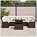 Set divano da giardino  8 pezzi con cuscini Marrone Polyrattan, Divano da giardino VIDA XL per 2 persone con cuscini Marrone Polyrattan - Foto miniatura 3