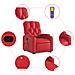Poltrona Alzapersona Reclinabile Massaggio Rosso in Similpelle - Foto miniatura 8