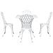 Set da Pranzo da Giardino 5 Pezzi  in Alluminio Bianco - Foto miniatura 7
