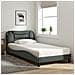 Letto con Materasso Grigio Scuro 100x200 cm in Tessuto - Foto miniatura 3