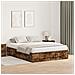 Struttura letto con contenitore in rovere affumicato 150x200 cm - Foto miniatura 2