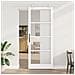 "Set di Porta Scorrevole con Hardware  Bianca 93x232 cm Legno Massello Pino, Porta Interna con Vetro ""ORKDAL""  Bianca 93x232x4 cm" - Foto miniatura 2