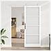 "Set di Porta Scorrevole con Hardware  Bianca 93x232 cm Legno Massello Pino, Porta Interna con Vetro ""ORKDAL""  Bianca 93x232x4 cm" - Foto miniatura 3