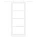 "Set di Porta Scorrevole con Hardware  Bianca 93x232 cm Legno Massello Pino, Porta Interna con Vetro ""ORKDAL""  Bianca 93x232x4 cm" - Foto miniatura 4