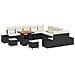 Set Divano da Giardino con cuscino 13 pcs Nero Poly Rattan - Foto miniatura 1