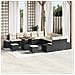 Set Divano da Giardino con cuscino 13 pcs Nero Poly Rattan - Foto miniatura 2
