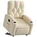 Poltrona Alzapersona Reclinabile Elettrica Crema in Tessuto - Foto miniatura 3