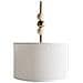 Lampadario Loky Metallo Ottone /beige - Foto miniatura 2