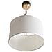 Lampadario Loky Metallo Ottone /beige - Foto miniatura 3